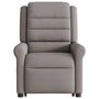 Voir la diapositive 5 : VIDAXL Fauteuil inclinable de massage electrique Taupe Tissu