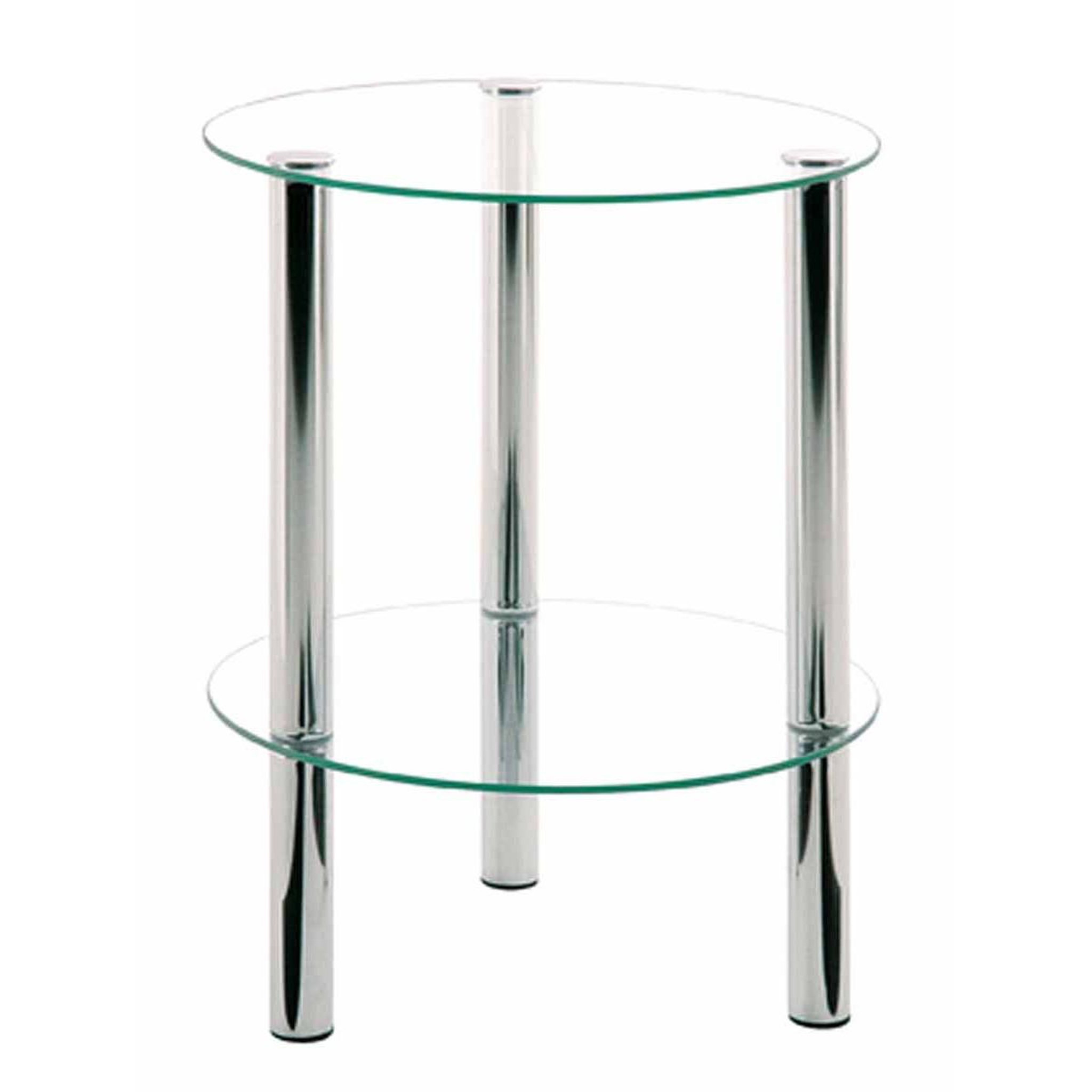 Paris Prix Table d'appoint ronde design  eliot  47cm transparent