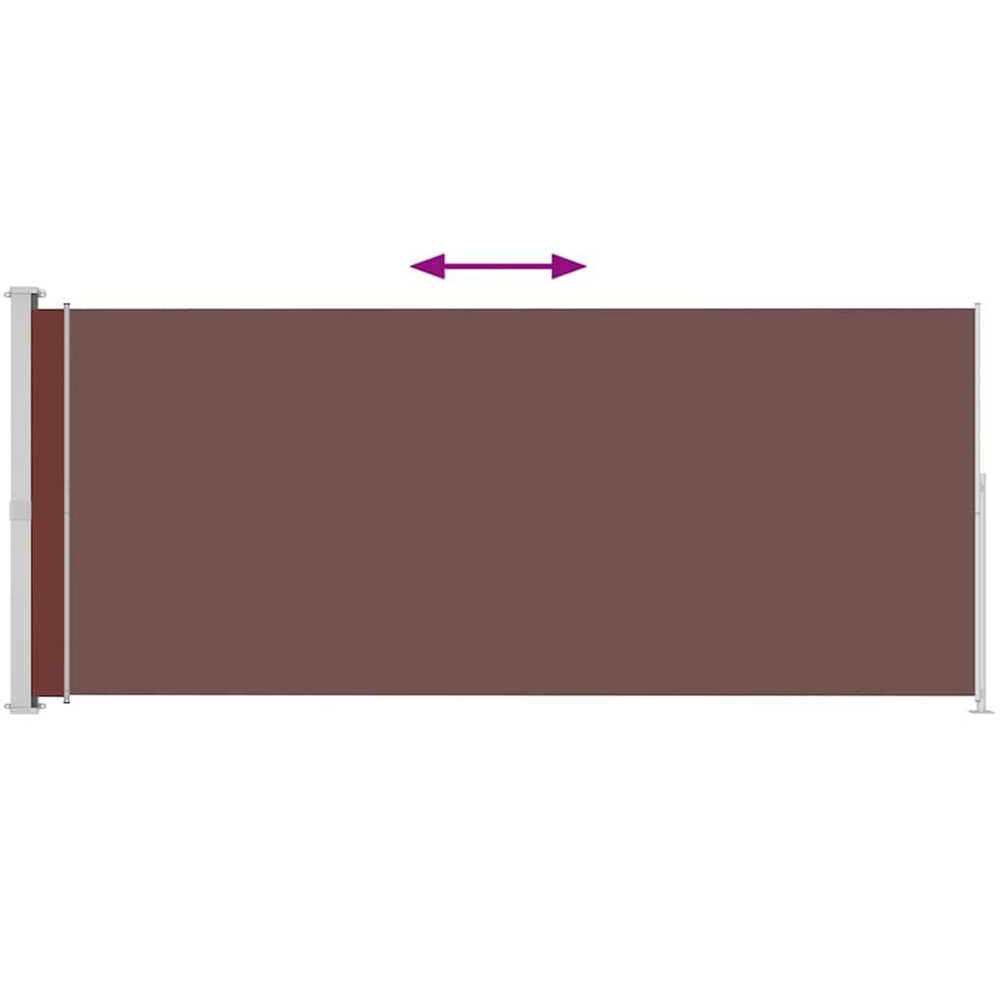 Voir la diapositive 3 : VIDAXL Auvent lateral retractable de patio 180x500 cm Marron