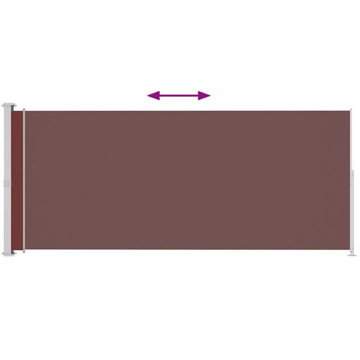 VIDAXL Auvent lateral retractable de patio 180x500 cm Marron