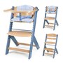 Voir la diapositive 1 : KINDERKRAFT Chaise haute bois 3 en 1 reglable avec harnais