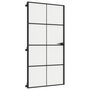 Voir la diapositive 5 : VIDAXL Porte interieure mince noir verre trempe aluminium