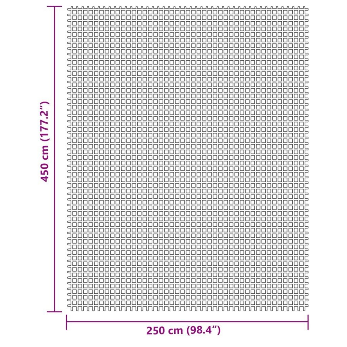VIDAXL Tapis de tente creme 4,5x2,5 m