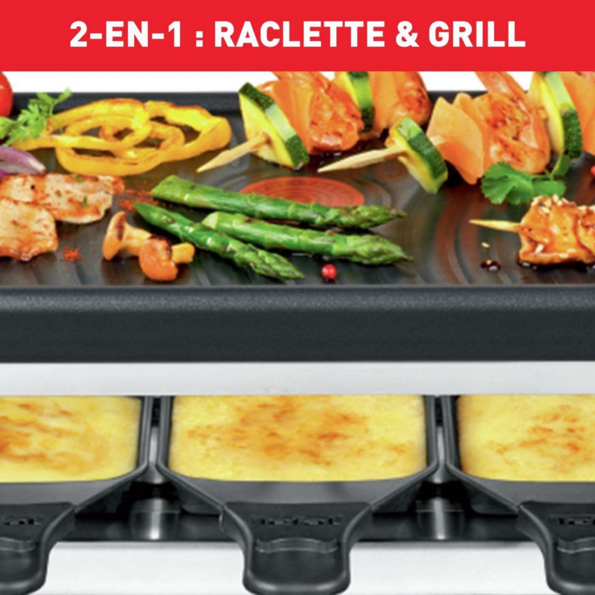 TEFAL Raclette inox & design RE458812