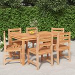 VIDAXL Ensemble a manger de jardin 7 pcs Bois de teck solide