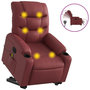 Voir la diapositive 2 : VIDAXL Fauteuil inclinable de massage electrique rouge bordeaux