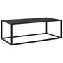 Voir la diapositive 1 : VIDAXL Table basse Noir avec verre noir 100x50x35 cm