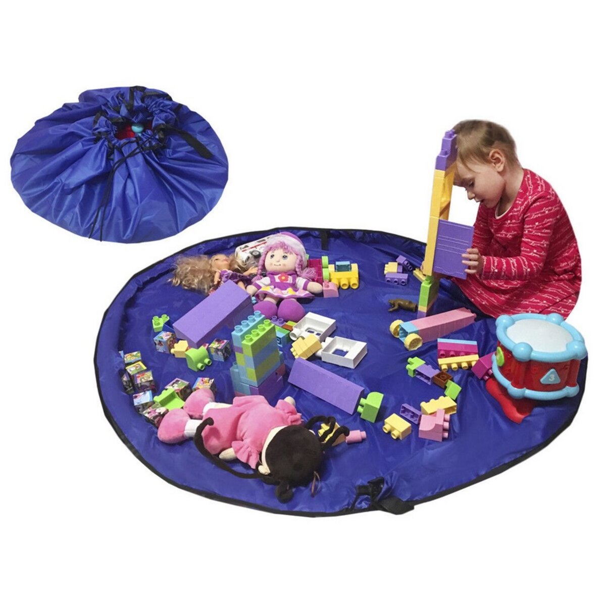 Sac de rangement tapis jouet jeu enfant transport pas cher 