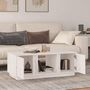Voir la diapositive 3 : VIDAXL Table basse Blanc 110x50x40 cm Bois massif de pin