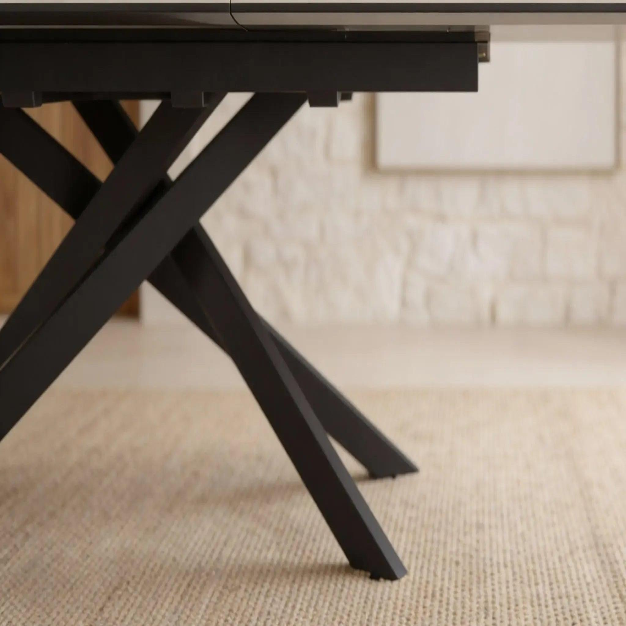 Voir la diapositive 6 : CASANOVA PARIS Ava - table à manger rectangulaire extensible 160 à 200cm en céramique - blanc
