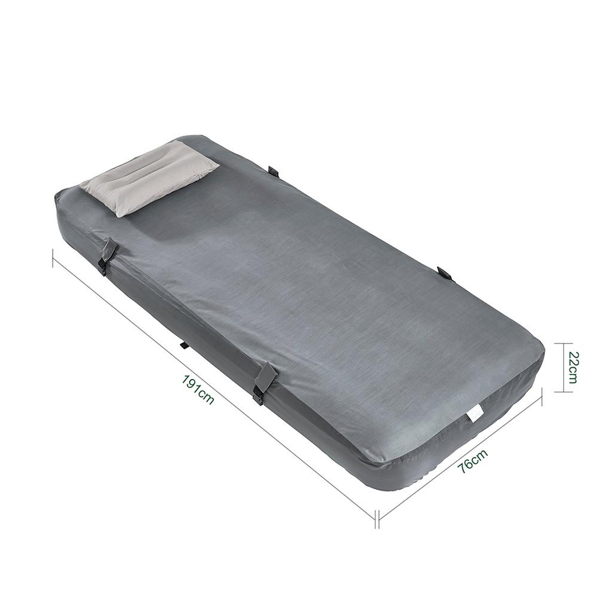 Voir la diapositive 3 : SOBUY Chaise Longue Gonflable Gris 191x76x22cm OGS32-II-HG-P01