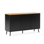 Voir la diapositive 1 : VS VENTA-STOCK Buffet Desi 3 portes couleur Noir