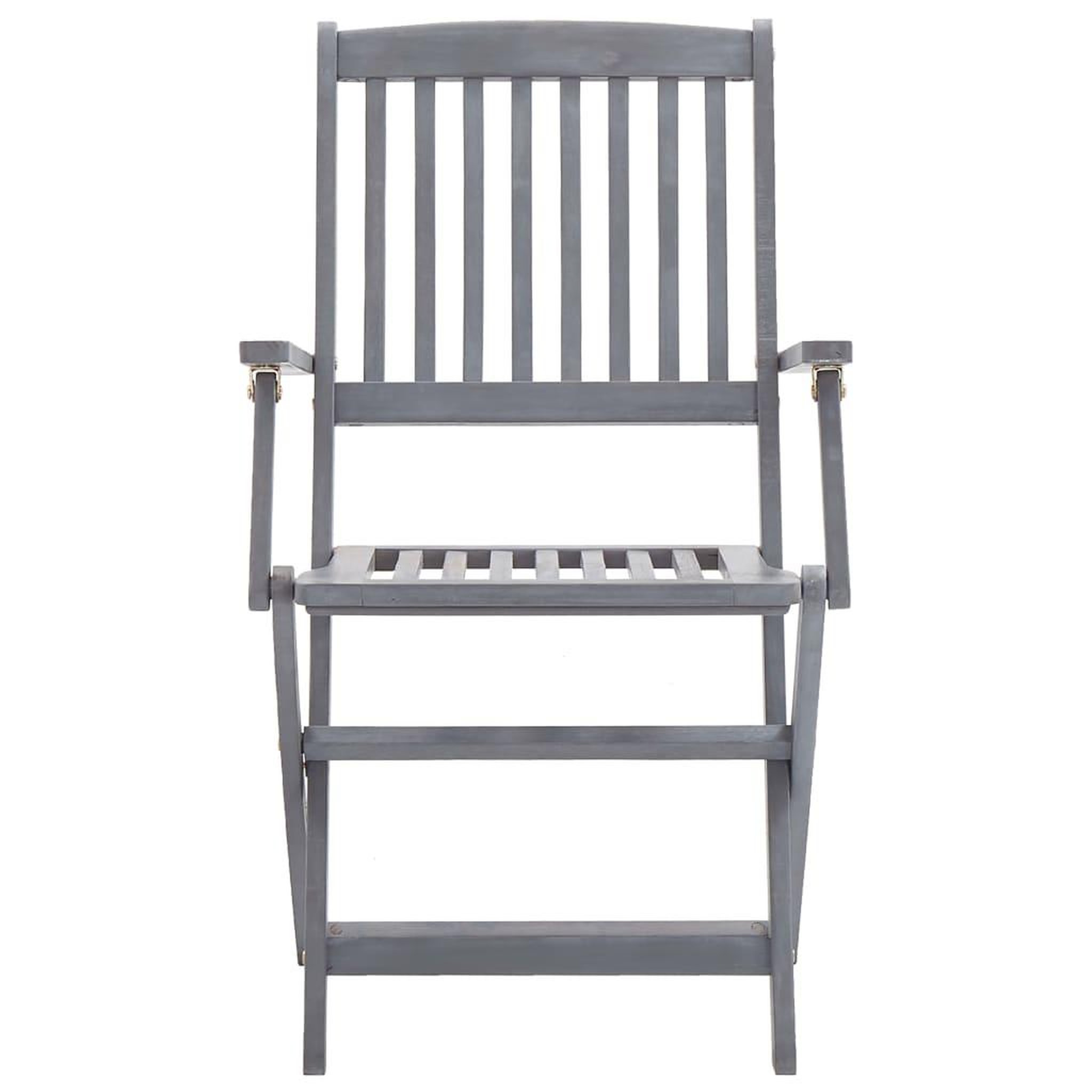 Voir la diapositive 5 : VIDAXL Chaises pliables d'exterieur lot de 4 et coussins Bois d'acacia