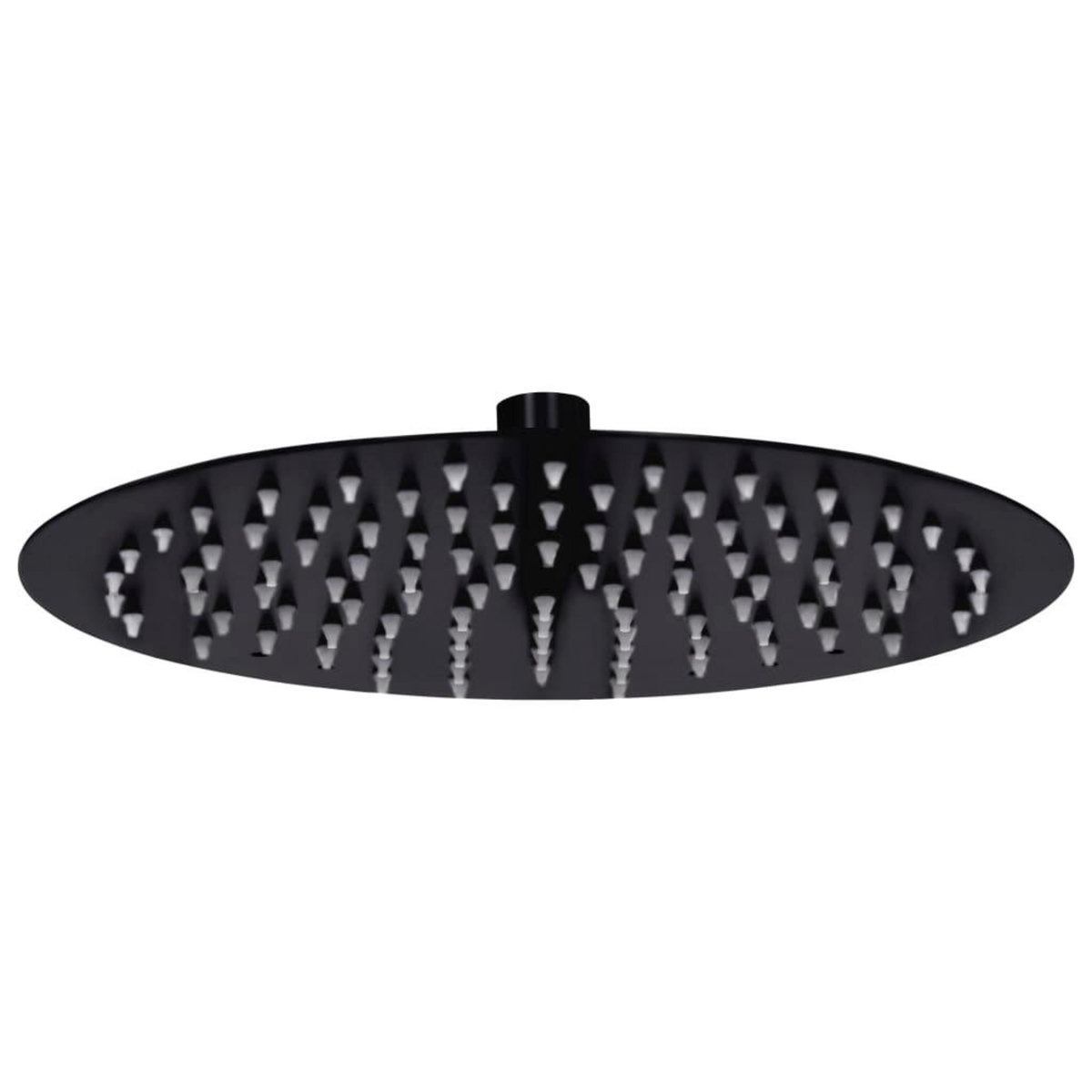VIDAXL Pomme de douche pluie Acier inoxydable 25 cm Ronde Noir