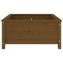 Voir la diapositive 4 : VIDAXL Jardiniere marron miel 82,5x82,5x39 cm bois massif de pin