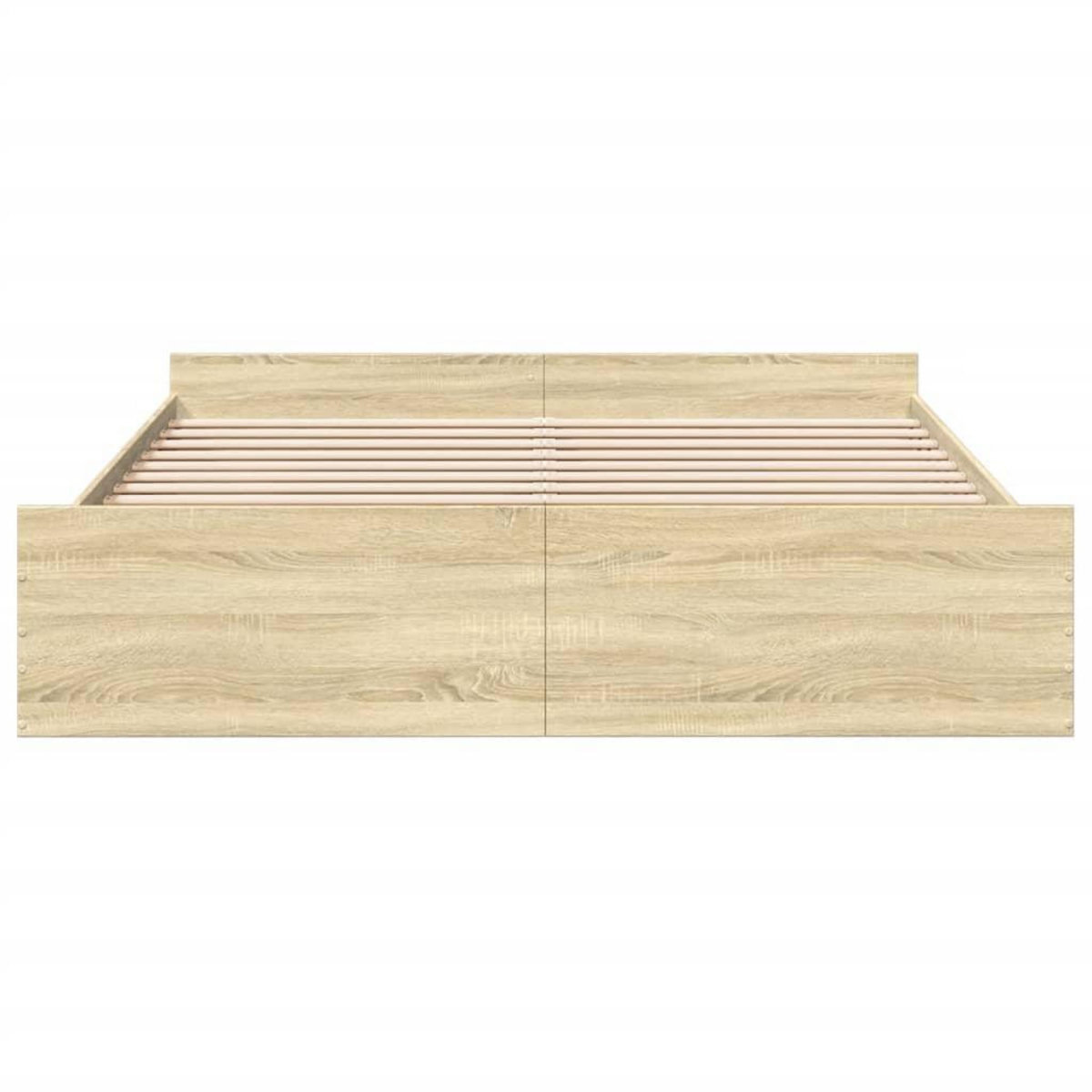 VIDAXL Cadre de lit avec tiroirs sans matelas chene sonoma 200x200 cm