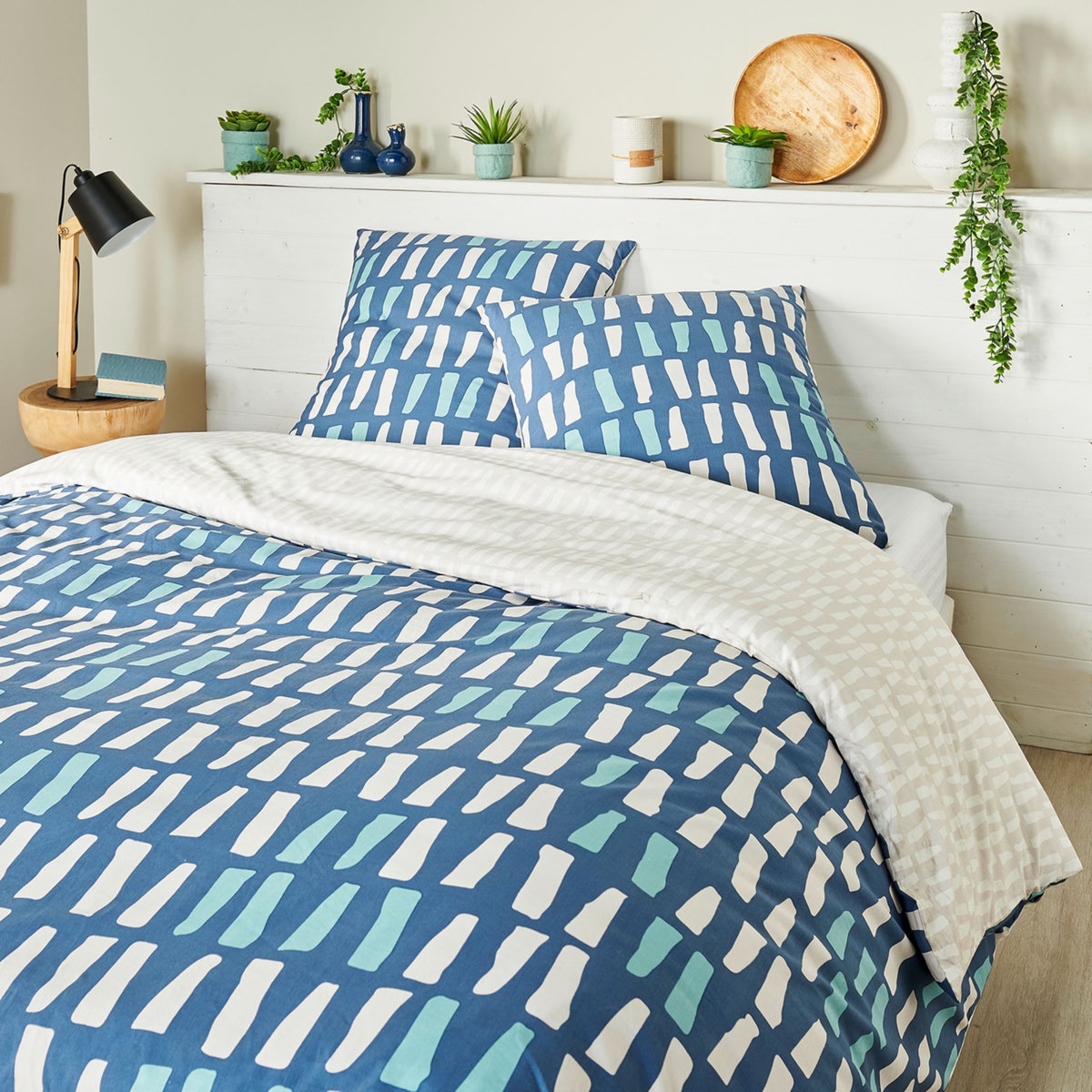 Parure housse de couette fantaisie en coton 57 fils MAUDE