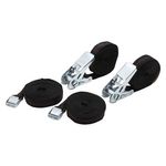 CENTRALE BRICO Lot de 2 sangles à cliquet 25mmX5M et 2 sangles à boucle 25mmX2.5M