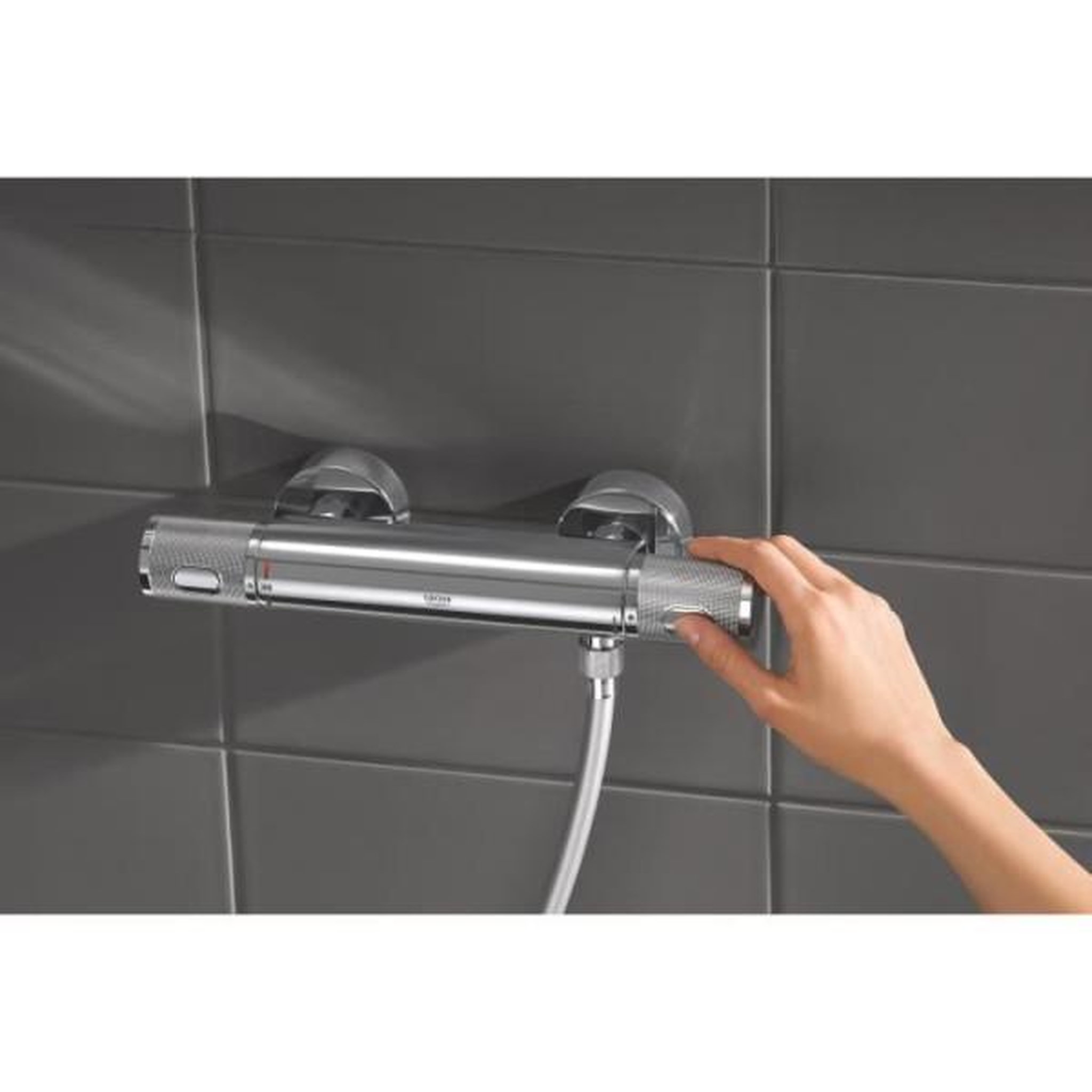 Voir la diapositive 3 : Grohe Mitigeur thermostatique Douche GROHE Precision Feel - Chromé - Economie d'eau - Métal