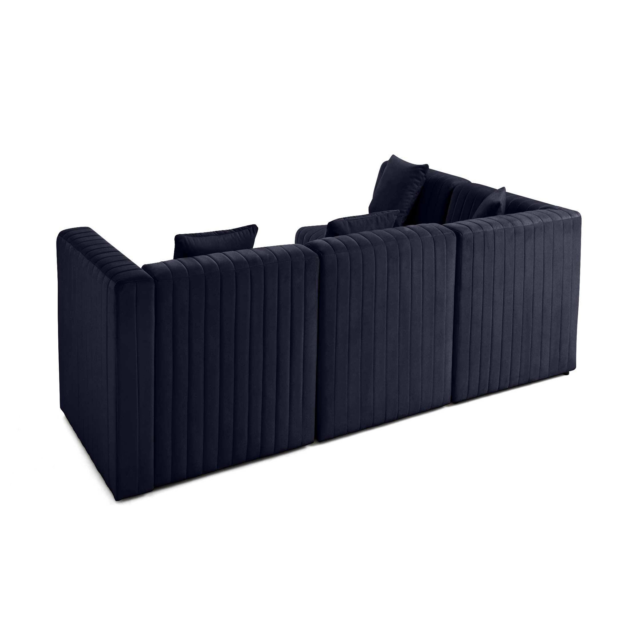 Voir la diapositive 6 : BEST MOBILIER Nova - canapé modulable d'angle gauche - 5 places - en velours