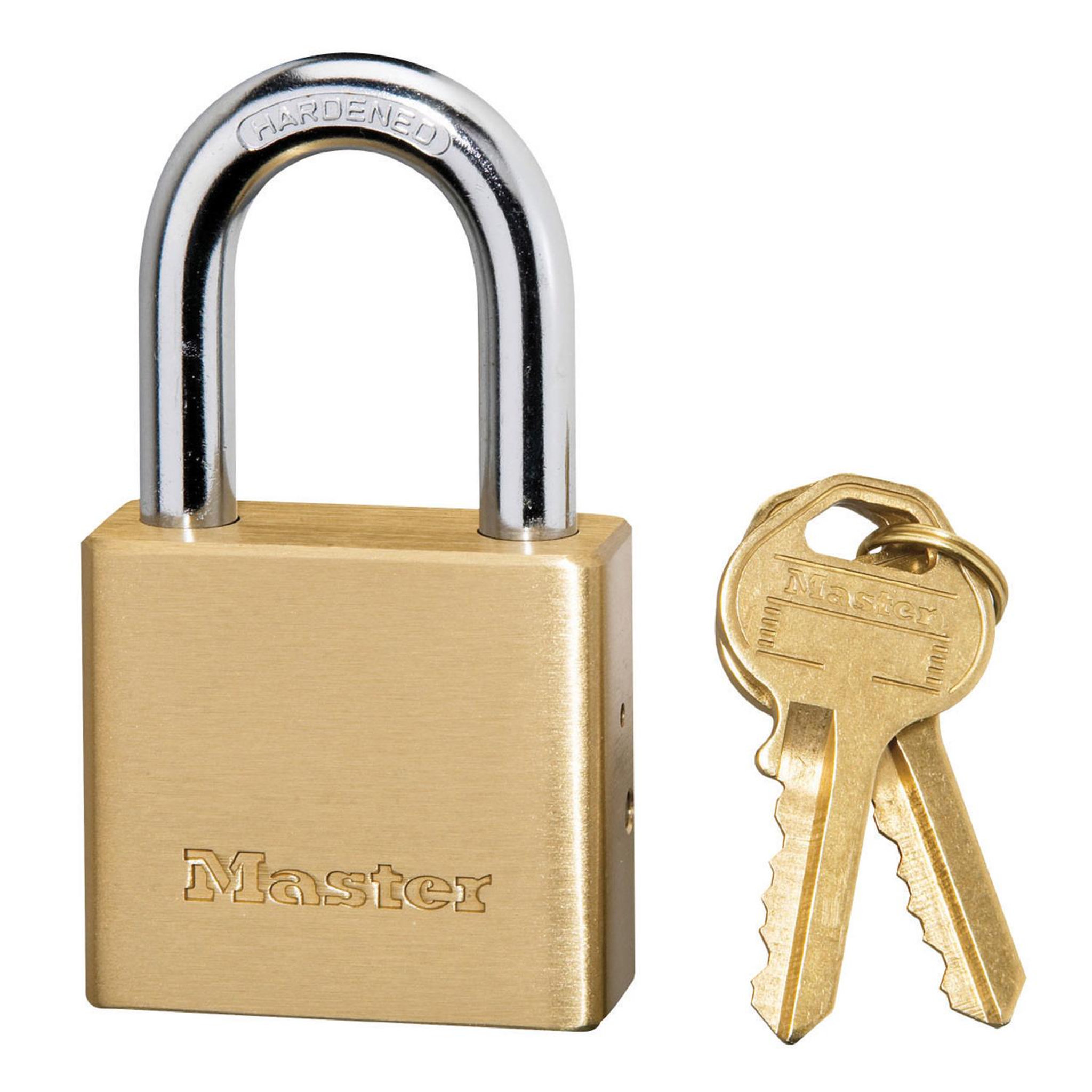 Master lock Cadenas en laiton massif à clé idéal pour sécuriser portails, abris de jardin, 70 x 38 x 20 mm