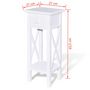 Voir la diapositive 6 : VIDAXL Table d'appoint avec tiroir Blanc