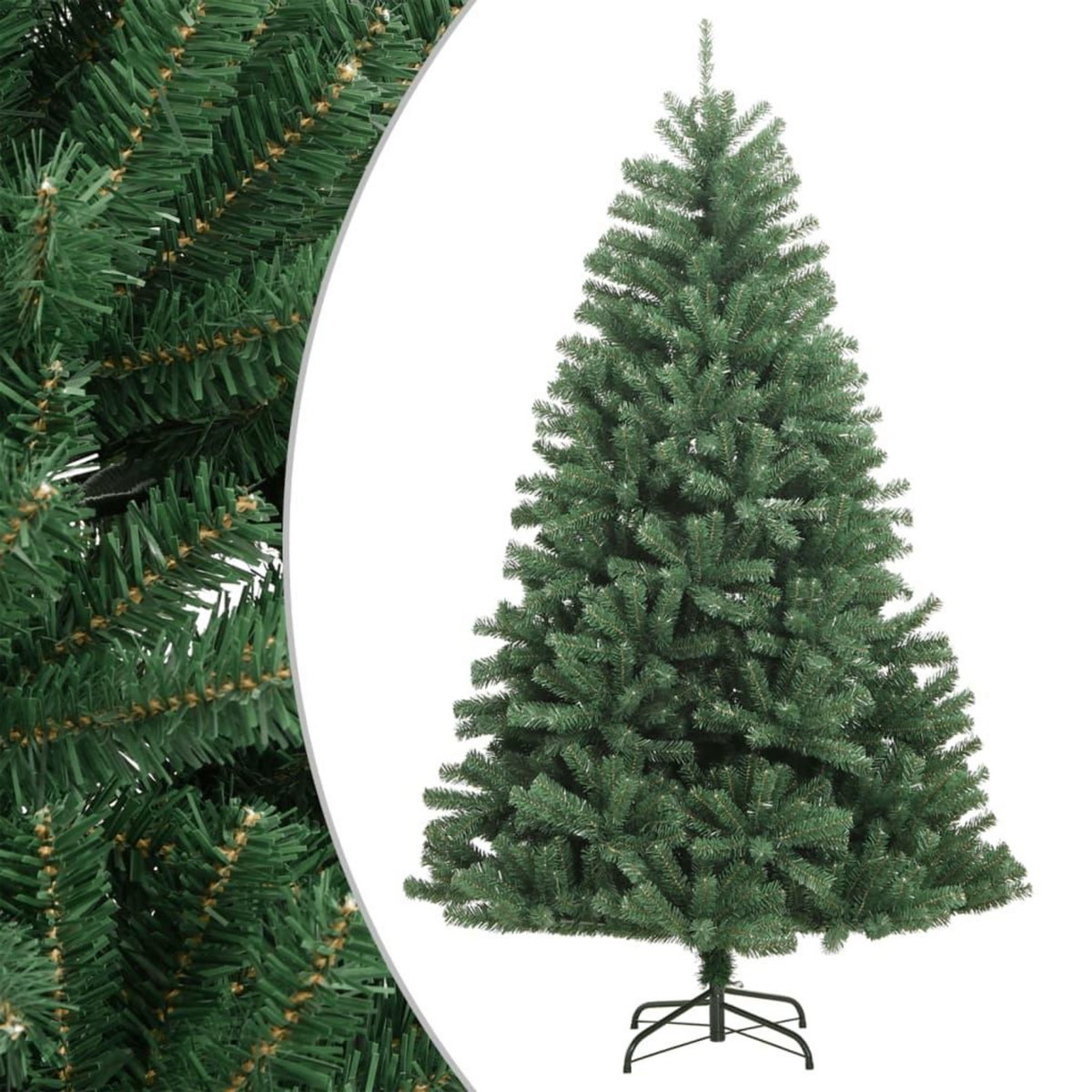 VIDAXL Sapin de Noël artificiel a charnieres avec support vert 150 cm