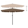 Voir la diapositive 3 : VIDAXL Parasol de jardin avec mat 210x140 cm Taupe