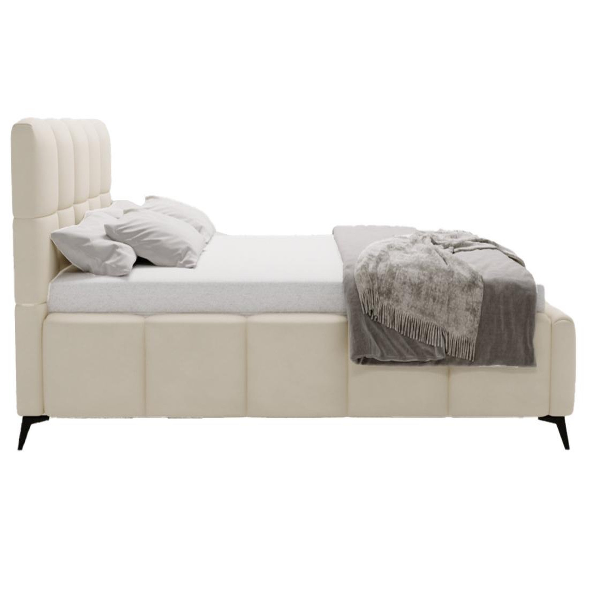 Voir la diapositive 3 : BEST MOBILIER Paulito - lit coffre king size - 180x200 cm - sommier inclus - en velours
