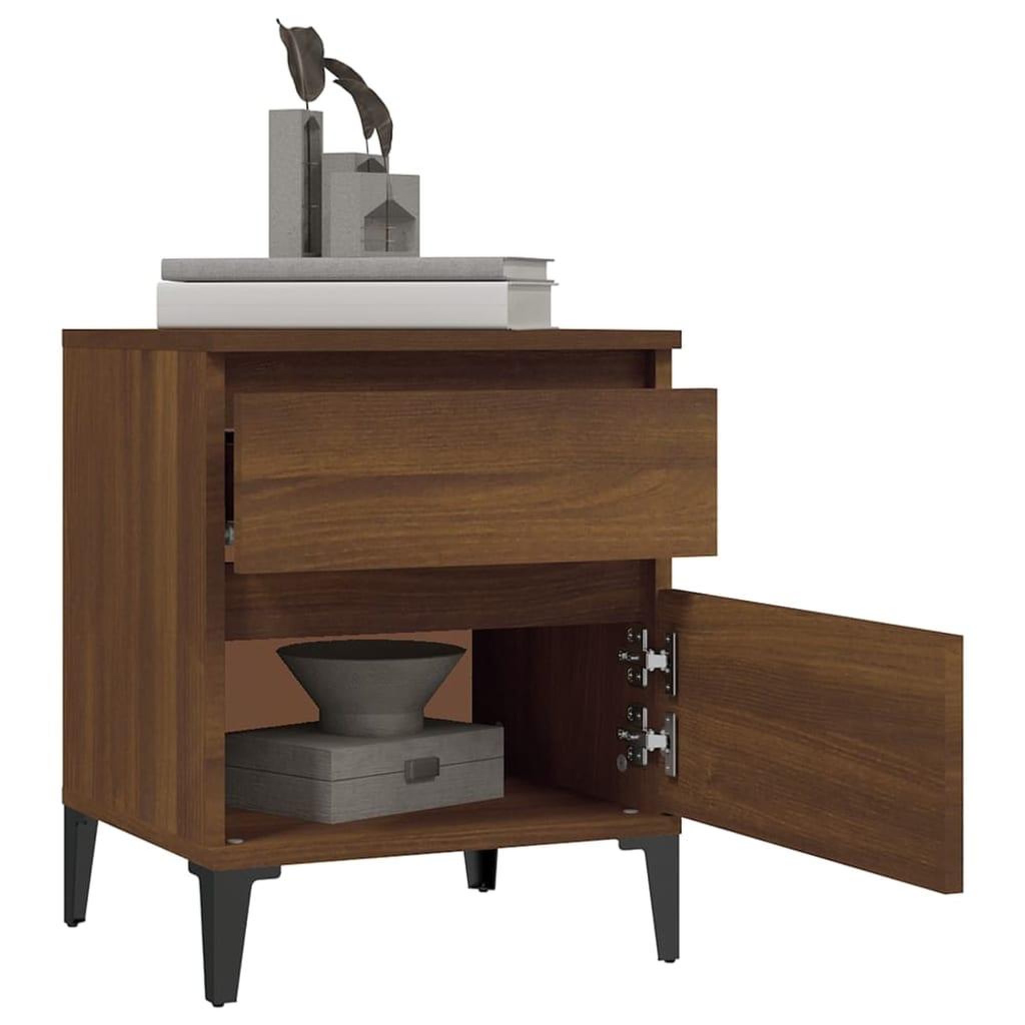 Voir la diapositive 4 : VIDAXL Tables de chevet 2 pcs Chene marron 40x35x50 cm