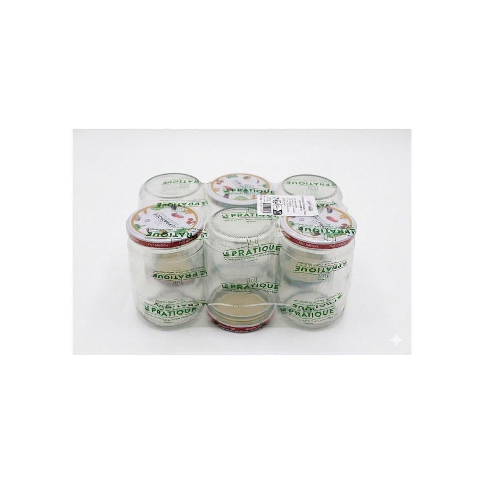 Voir la diapositive 3 : LE PRATIQUE Bocaux en verre stérilisables 500 ml le pratique à fermeture twist-off, lot de 6, ø82 mm, couvercles à système flip