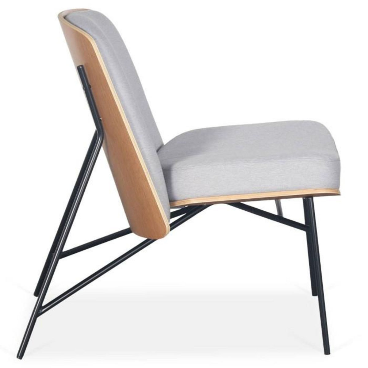 Paris Prix Fauteuil Design  Vincente  80cm Gris Clair