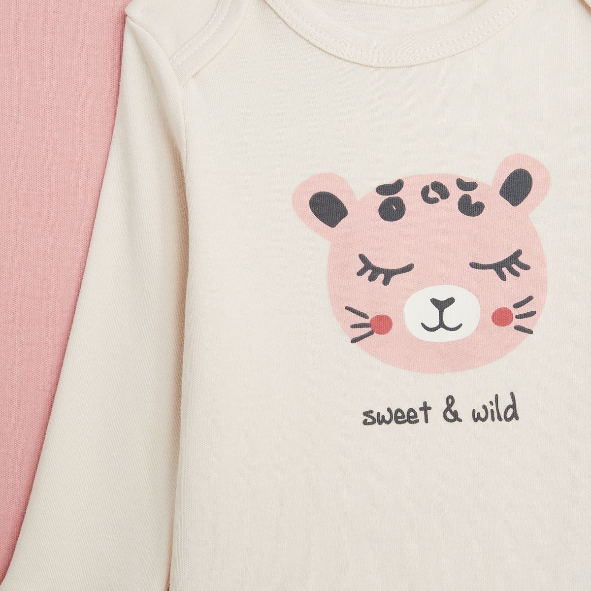 INEXTENSO Body beige en coton bébé fille