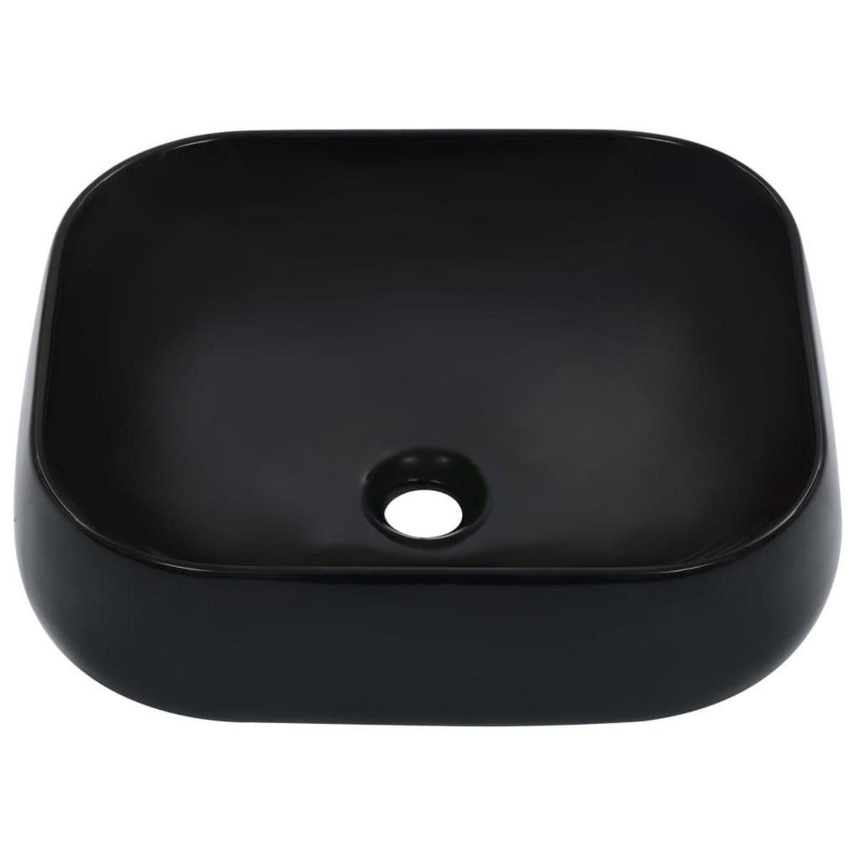 VIDAXL Lavabo 44,5 x 39,5 x 14,5 cm Ceramique Noir