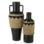 Voir la diapositive 2 : Paris Prix Vase Amphore Design  Herbes  100cm Noir