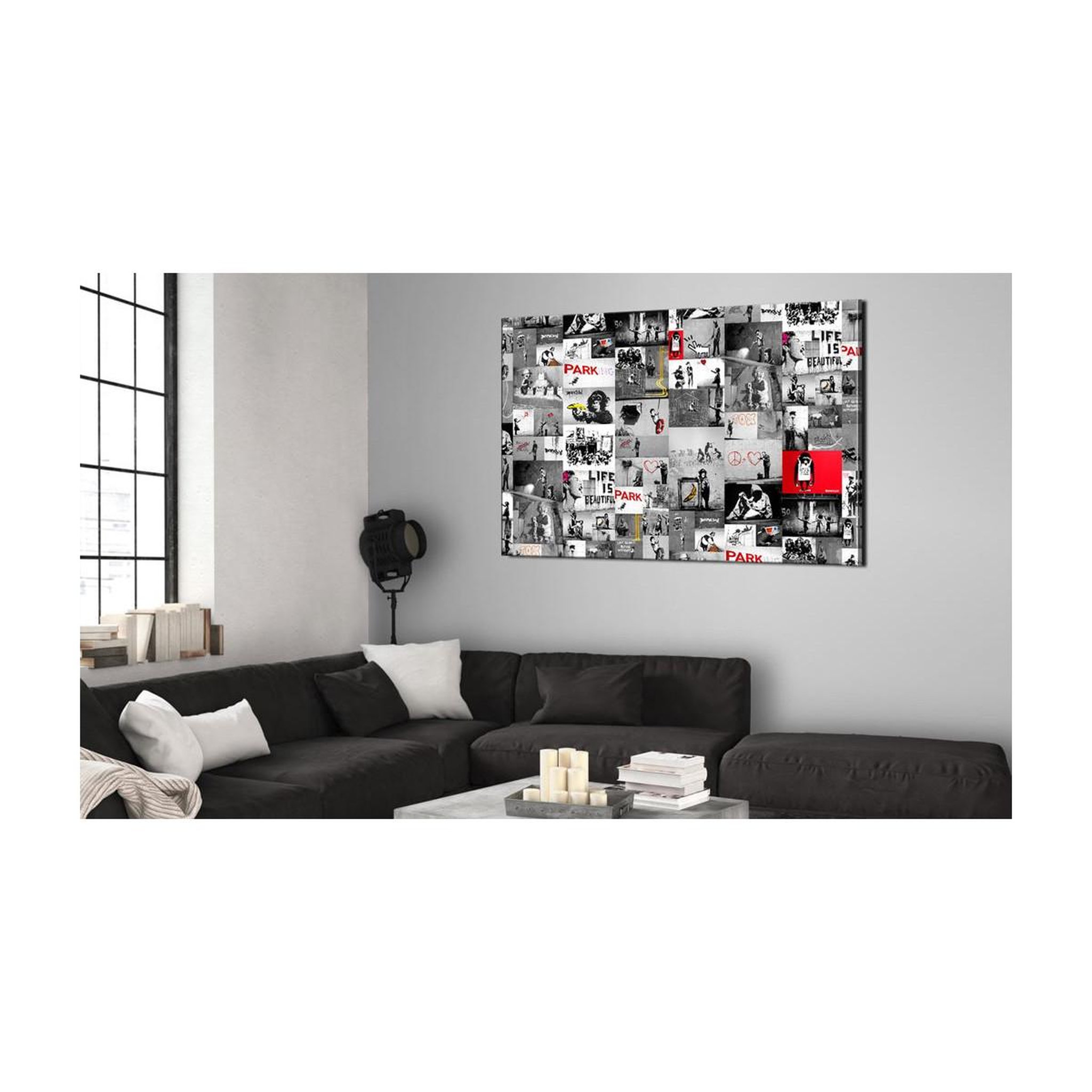 Voir la diapositive 2 : Paris Prix Tableau Imprimé  Street Art - Banksy