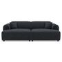 Voir la diapositive 6 : LISA DESIGN Aumance - canapé droit 4 places avec double méridienne assise profonde en velours texturé
