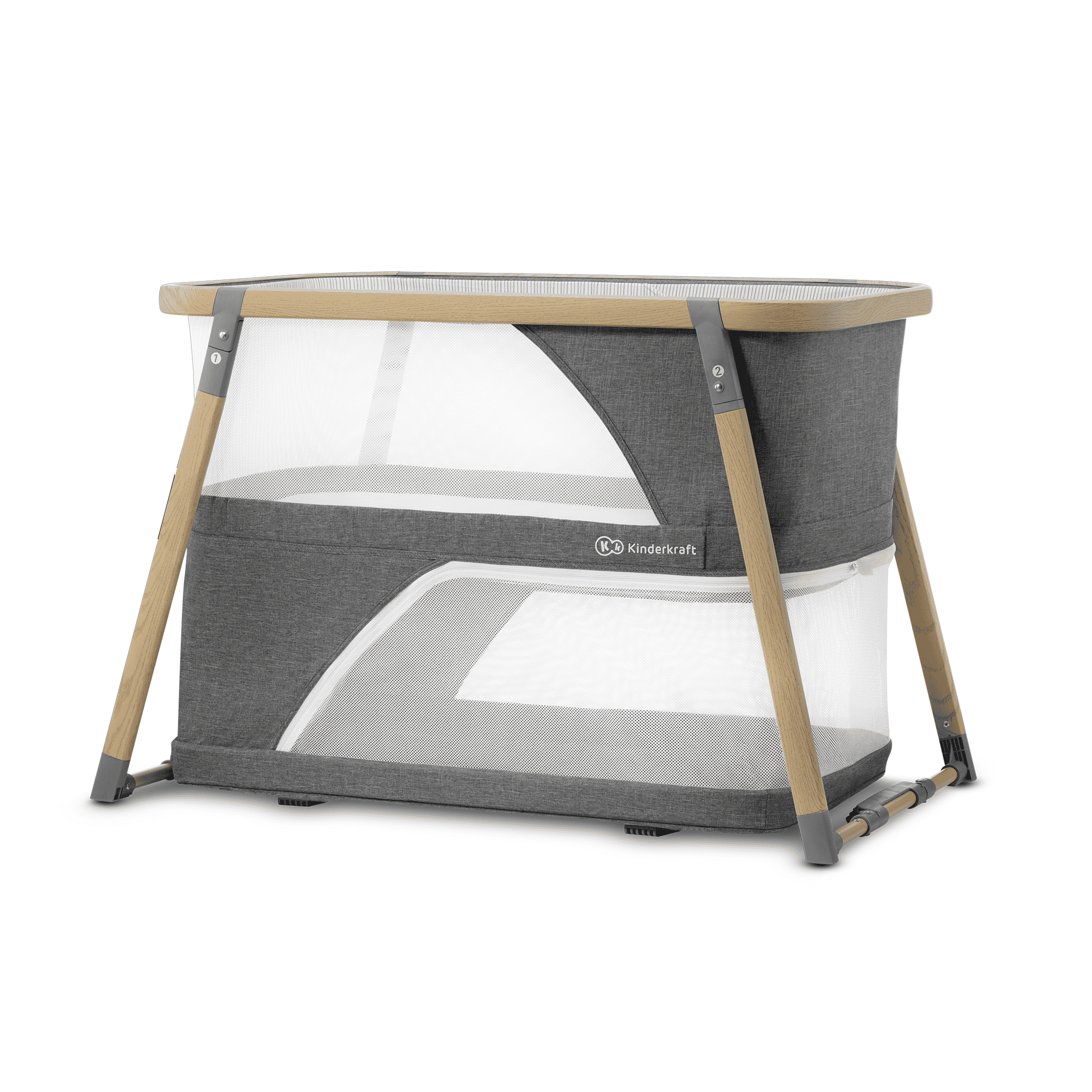 KINDERKRAFT Lit bebe sofi pratique et confortable. Coloris disponibles : Gris