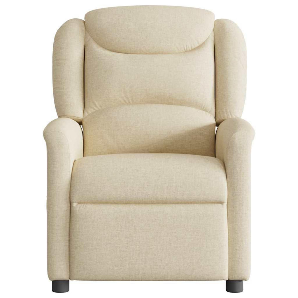 VIDAXL Fauteuil de massage inclinable Creme Tissu