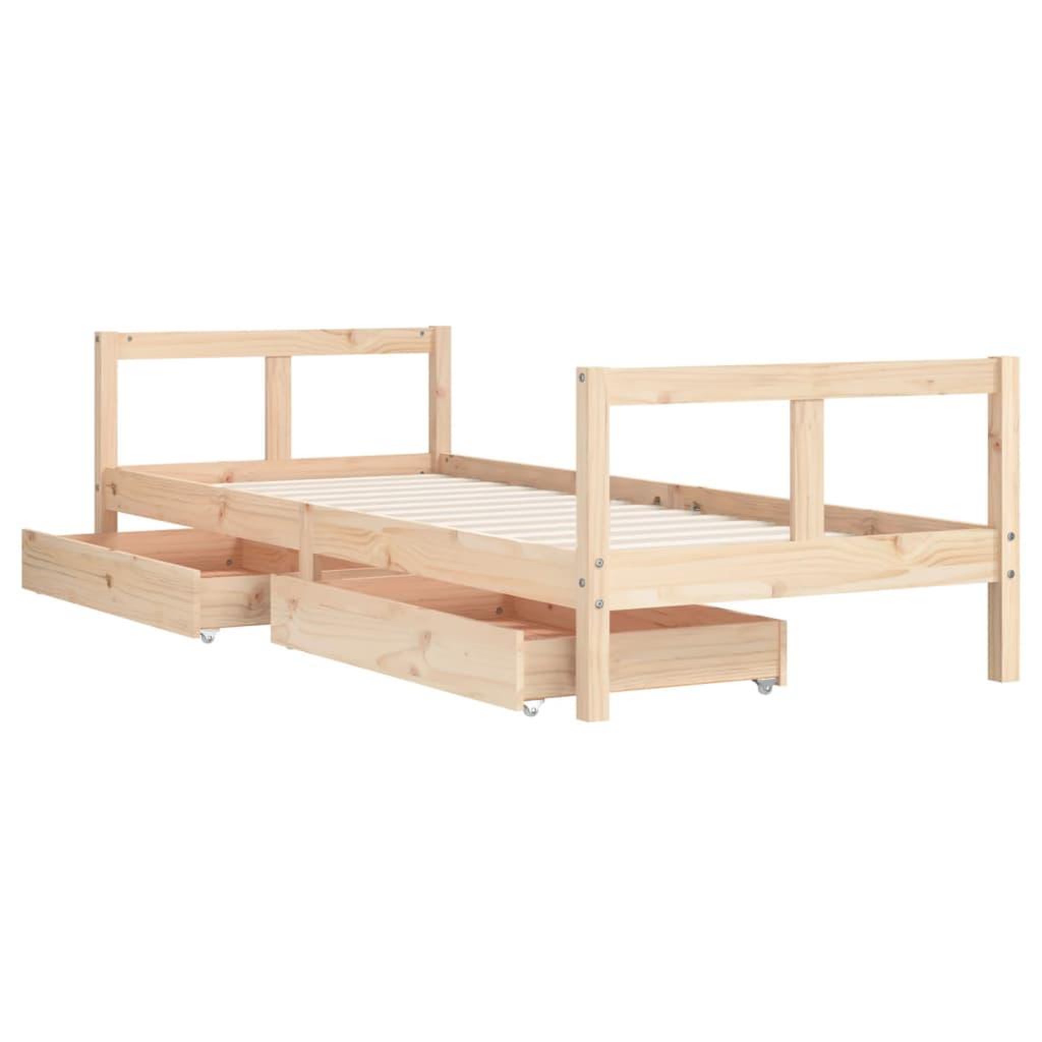 Voir la diapositive 4 : VIDAXL Cadre de lit pour enfants gris 80x200 cm bois de pin massif