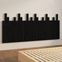 Voir la diapositive 4 : VIDAXL Tete de lit murale Noir 185x3x80 cm Bois massif de pin