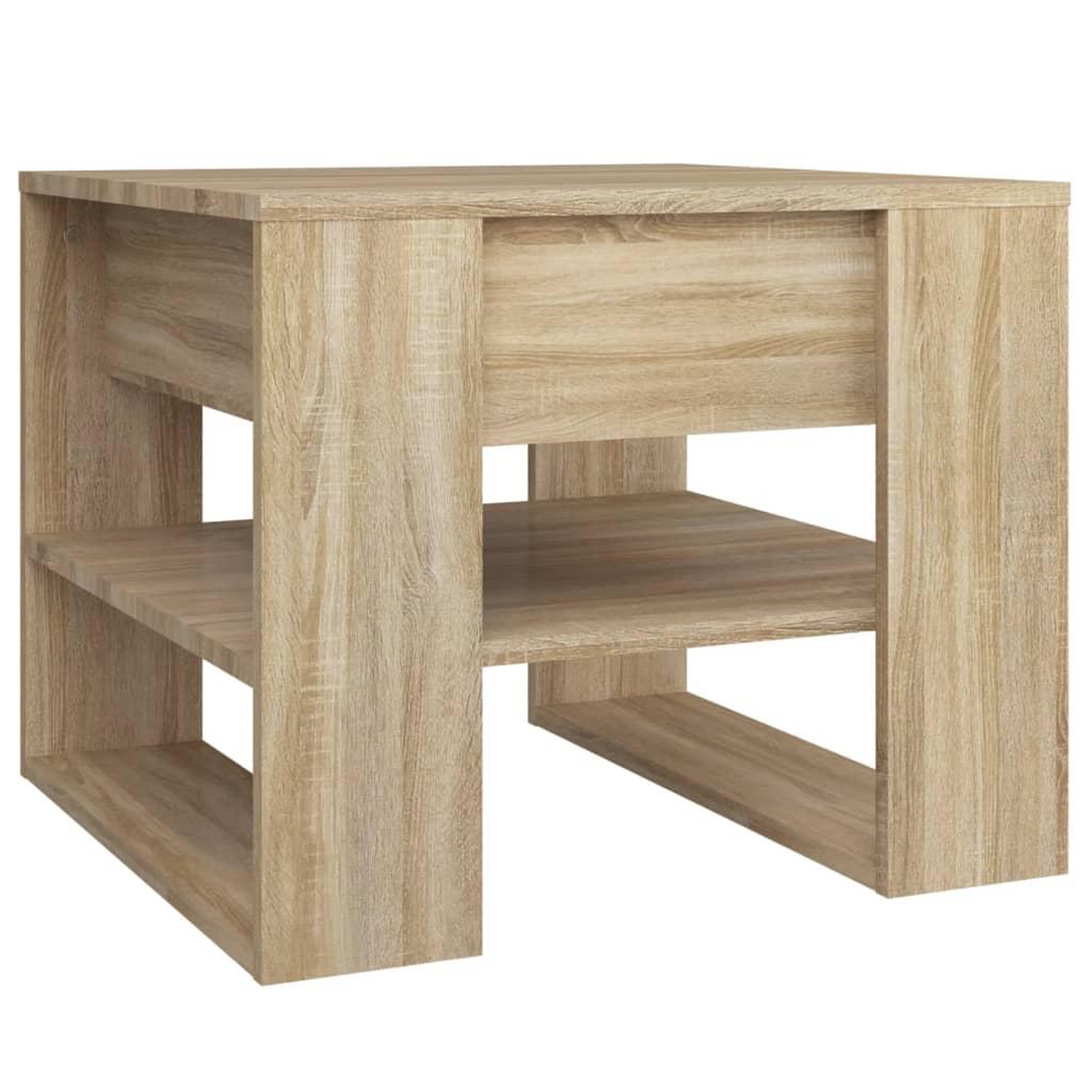 Voir la diapositive 2 : VIDAXL Table basse chene sonoma 55,5x55x45 cm bois d'ingenierie