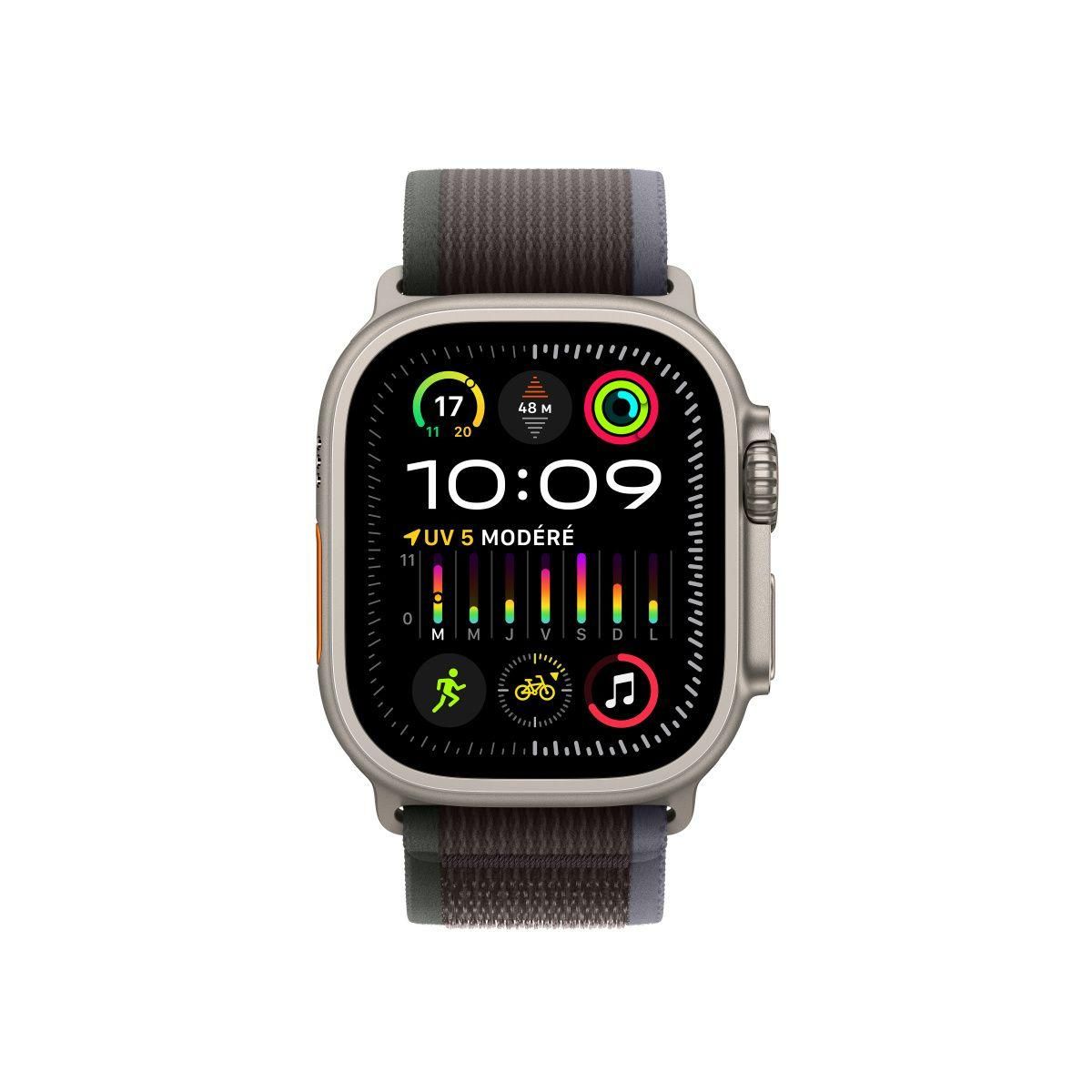 APPLE Bracelet Watch 49mm Boucle Trail bleu/noir M/L