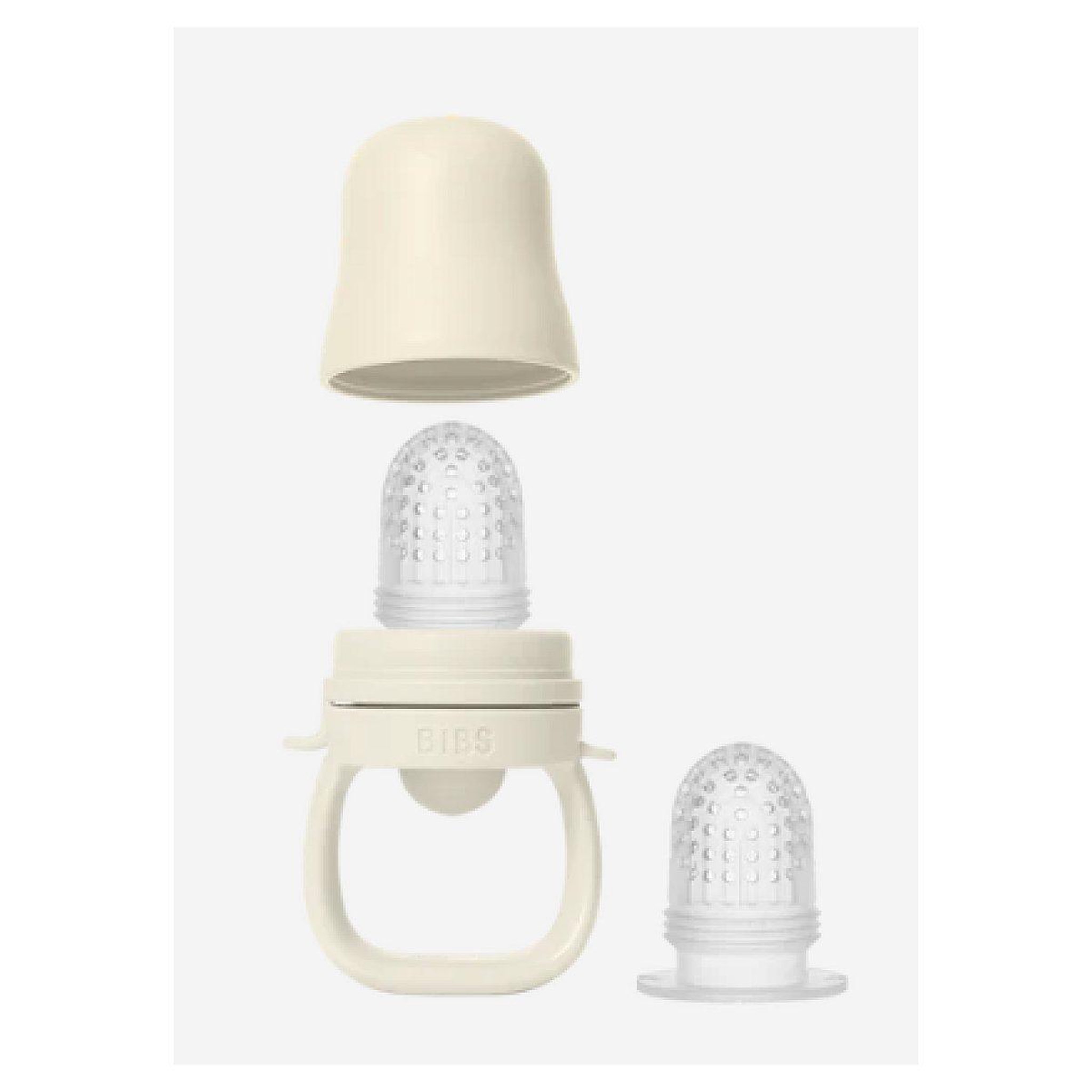 Voir la diapositive 2 : BIBS Grignoteuse pour bebe  avec 2 tetines en silicone couleur ivoire