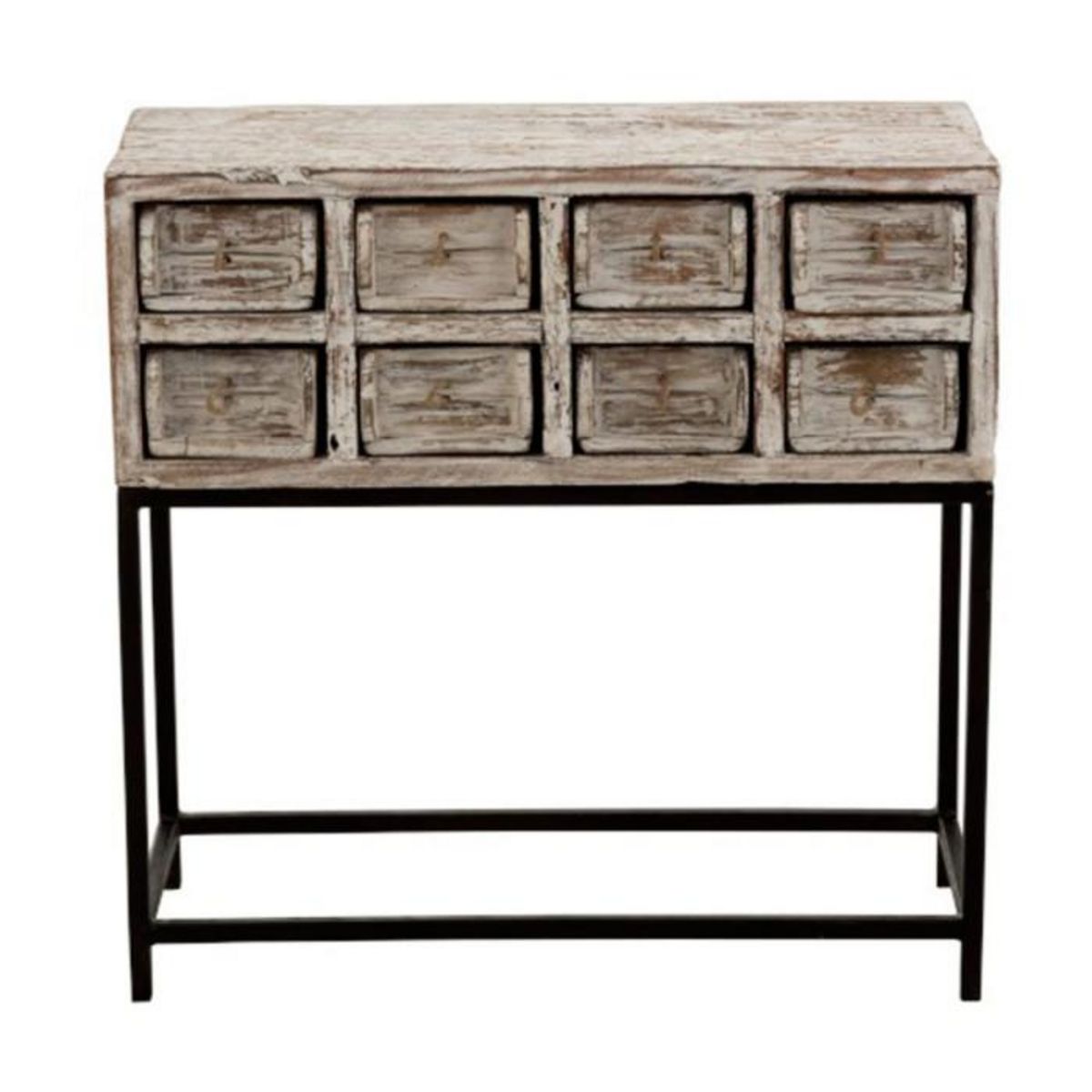 Paris Prix Console 8 Tiroirs en Bois  Marina  76cm Naturel