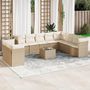 Voir la diapositive 1 : VIDAXL Salon de jardin 11 pcs avec coussins beige resine tressee