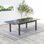 Voir la diapositive 6 : CONCEPT USINE Table de jardin et 6 chaises en aluminium gris RAVENNE