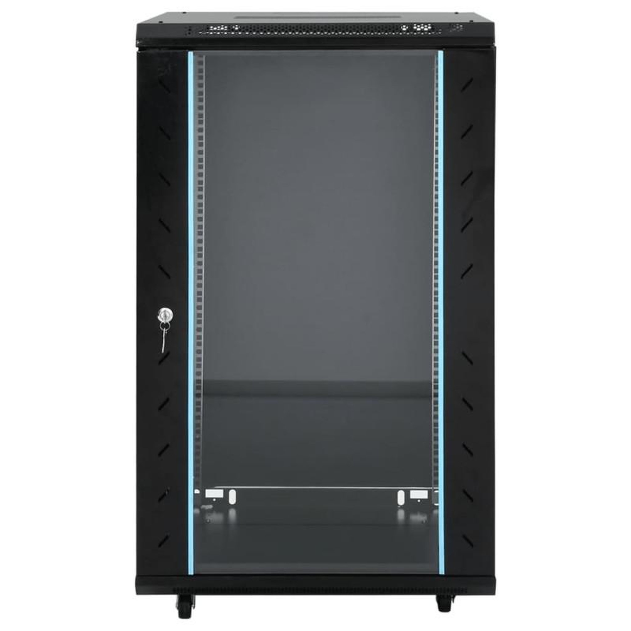 Voir la diapositive 3 : VIDAXL Coffret de réseau à pieds pivotants 18U 19 IP20 60x60x100 cm