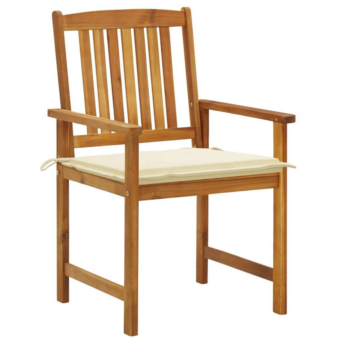 VIDAXL Chaises de jardin avec coussins lot de 8 Bois d'acacia solide