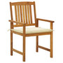 Voir la diapositive 2 : VIDAXL Chaises de jardin avec coussins lot de 8 Bois d'acacia solide